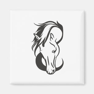 Horse portrait, magnet