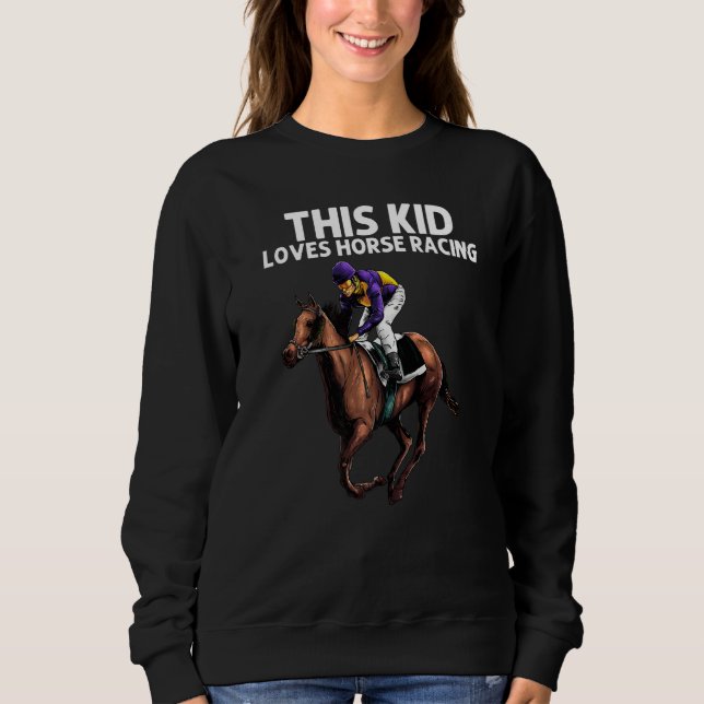 Horse Racing For Kids Boys Girls Horse Jockey Sweatshirt (Vorderseite)