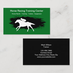 Horse Racing Ranch Carte de visite moderne