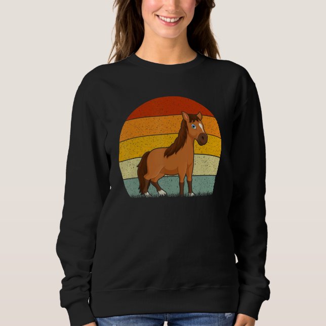 Horse  Retro Style Vintage Sweatshirt (Vorderseite)