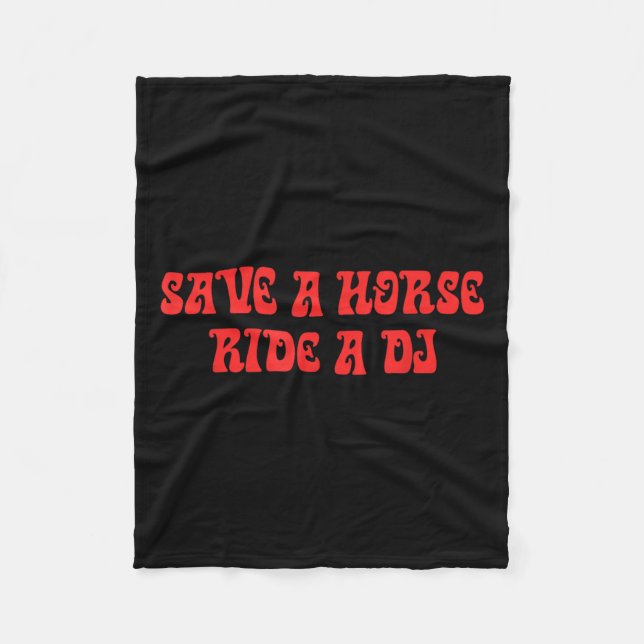 Horse, Ride A Dj, Funny Puns, Audacious, Parody  Fleecedecke (Vorderseite)