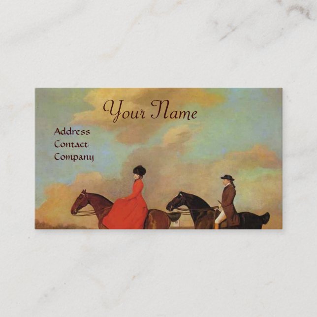 HORSE RIDING Monogram Visitenkarte (Vorderseite)