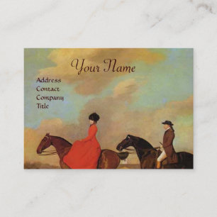 HORSE RIDING Monogram Visitenkarte