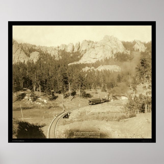 Horse Shoe Curve Buckhorn Mountain SD 1891 Poster (Vorne)