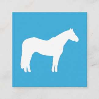 Horse Theme Event Bright and Colorful Simple Quadratische Visitenkarte