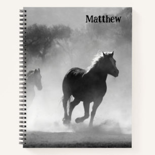 Horse Themed Notebook Personalisiert mit Name Notizbuch