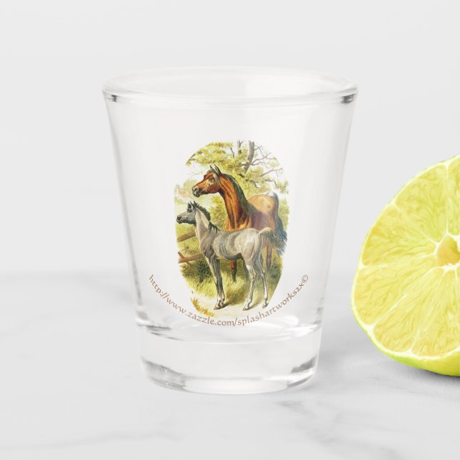 "Horse Tonic" Schnapsglas (Vorderseite)