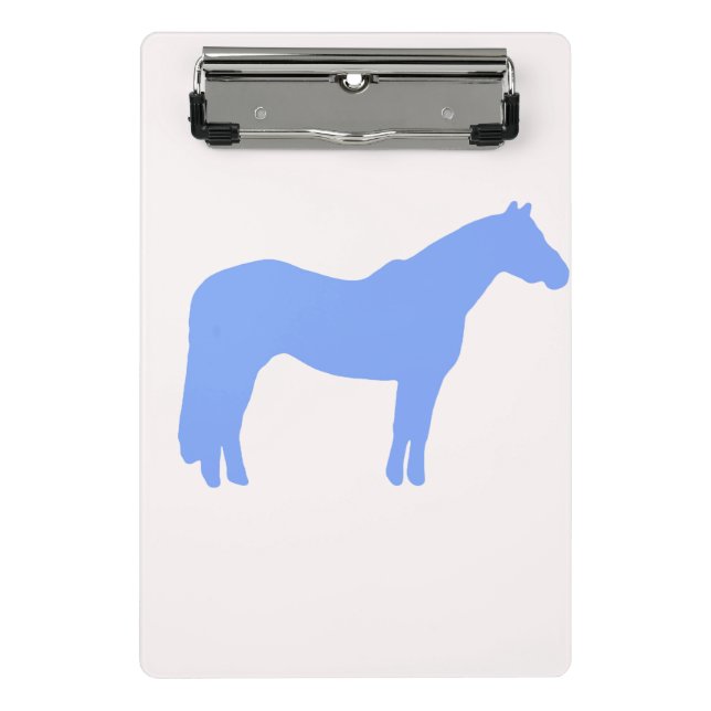 Horse Trainer Business Blue Simple and Modern Mini Klemmbrett (Vorderseite)