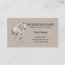 Horse Trainer Riding Lessons Business Card