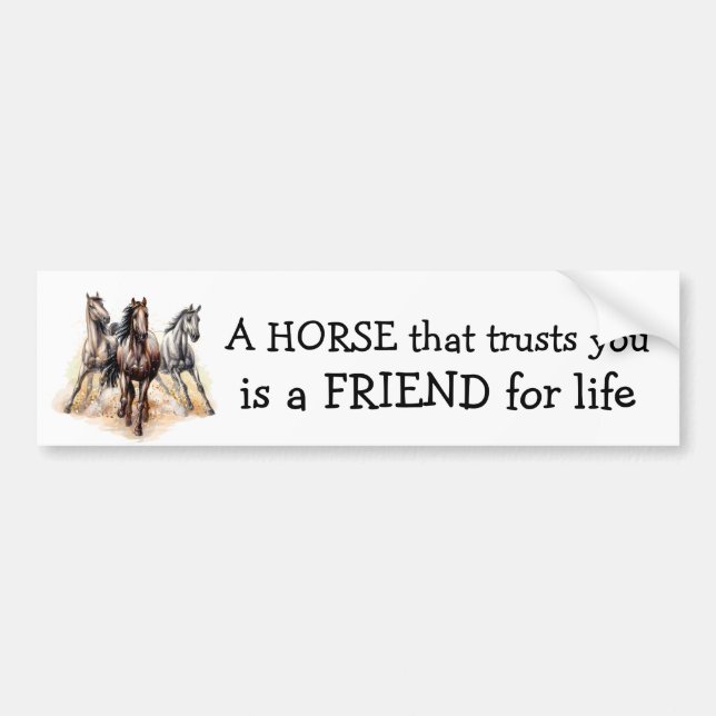 HORSE - Trusts für den Preis für Lebenskostenvoran Autoaufkleber (Vorne)