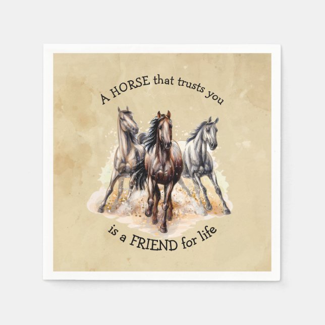 HORSE - Trusts für den Preis für Lebenskostenvoran Serviette (Vorderseite)