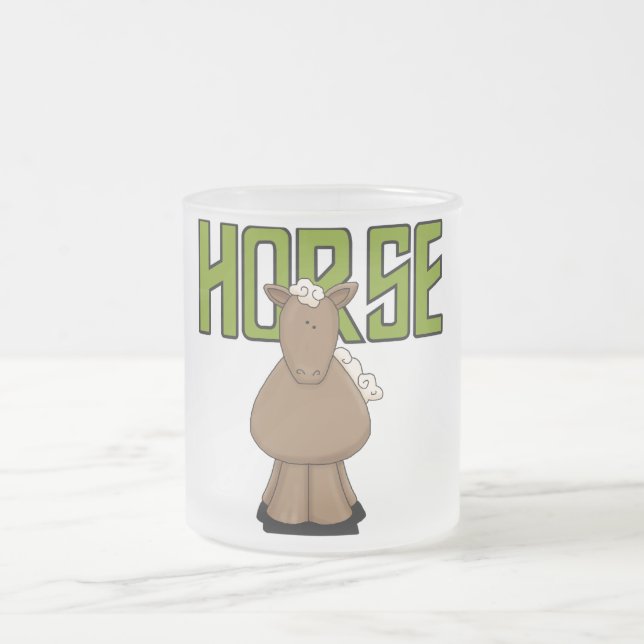 Horse Tshirts and Gifts Mattglastasse (Mittel)
