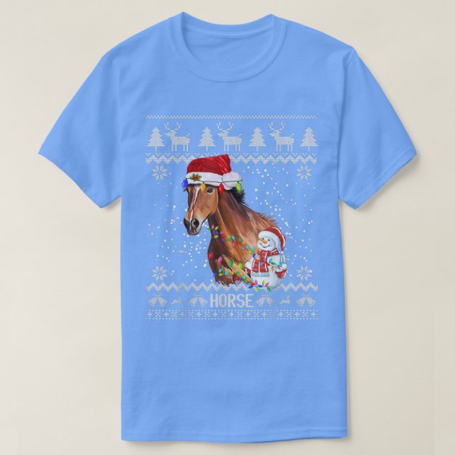 Horse Ugly Weihnachtssüßer T-Shirt (Design vorne)