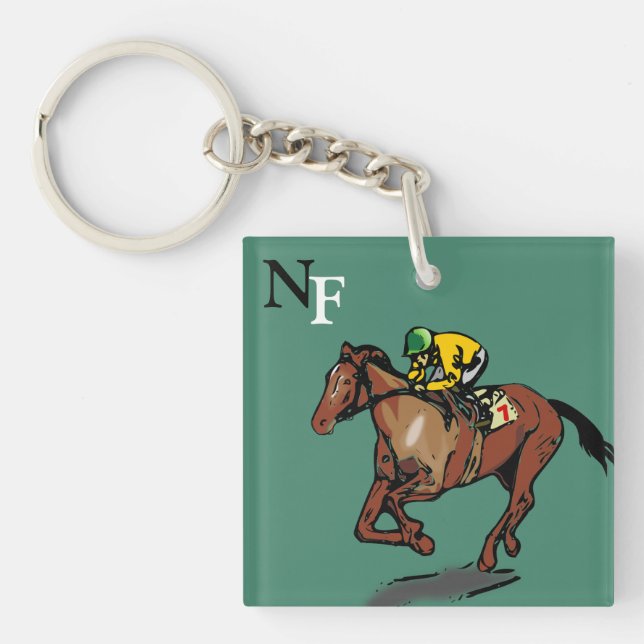 Horse und Jockey Schlüsselanhänger (Vorderseite)