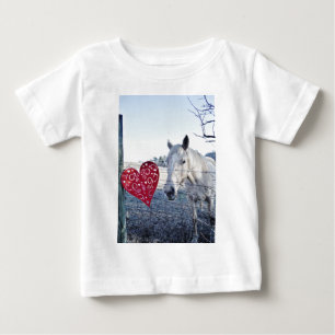 HORSE Valentinherz Baby T-shirt