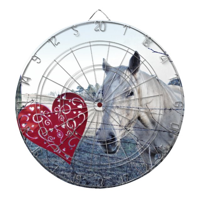 HORSE Valentinherz Dartscheibe (vorne)