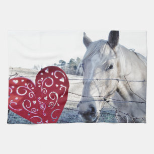 HORSE Valentinherz Geschirrtuch