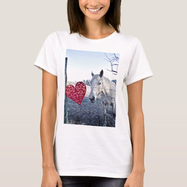 HORSE Valentinherz T-Shirt (Vorderseite)