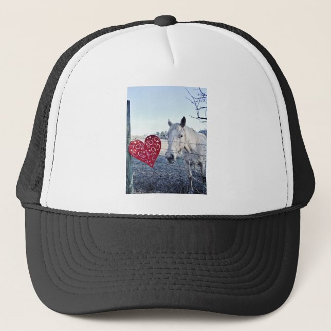 HORSE Valentinherz Truckerkappe (Vorderseite)