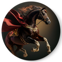 horse with red coat