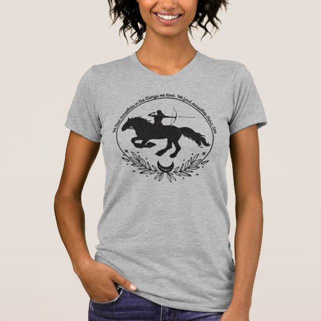 HORSEBACK ARCHERIE ZEIGT DEN MUND T-Shirt (Vorderseite)
