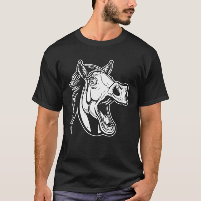 Horseback  Equestrian Horse Riding T-Shirt (Vorderseite)