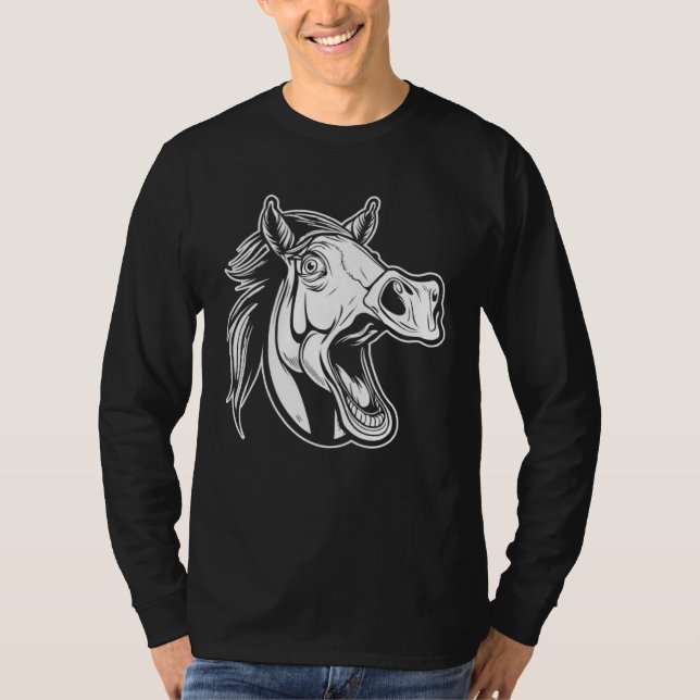 Horseback  Equestrian Horse Riding T-Shirt (Vorderseite)