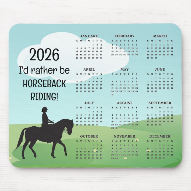 Horseback Riding 2025 Calendar Mousepad (Vorne)