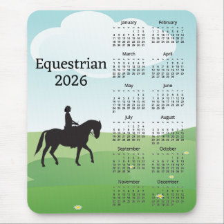 Horseback Riding Design 2026 Calendar Mouse Pad Mousepad