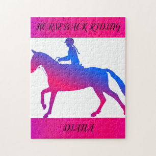 HORSEBACK RIDING MIRL PERSONALISIERT PUZZLE.