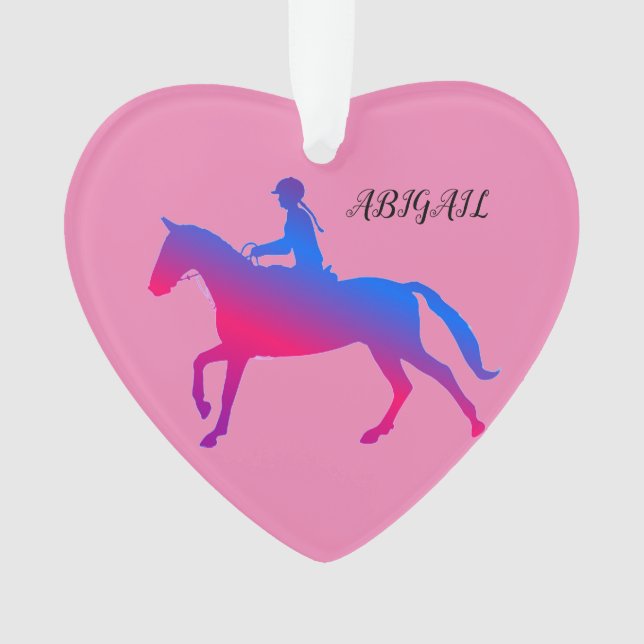 HORSEBACK RIRING MIRL ACRYLIC ORNAMENT PERSONALISI (Vorderseite)