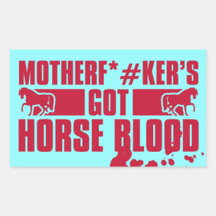 Horseblood Rechteckiger Aufkleber