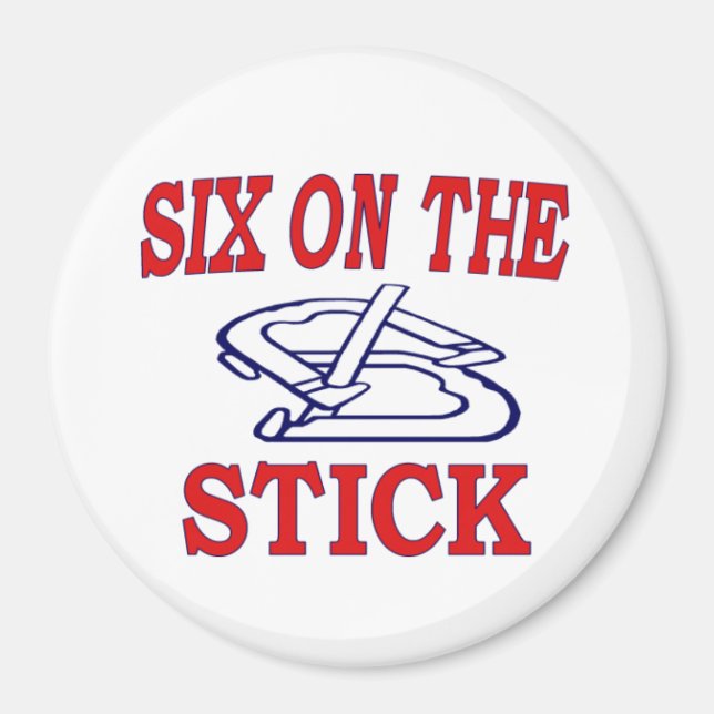 HorseChaussures Magnet 3"- Six sur le Bâton (Devant)