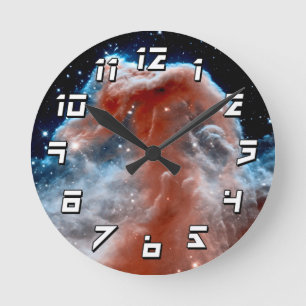 Horsehead Nebelfleck-Infrarot - Hubble Raum-Foto Runde Wanduhr