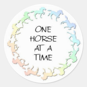 Horsekirclelogo Runder Aufkleber