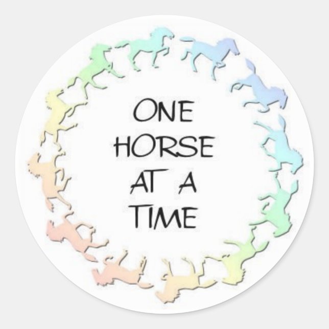 Horsekirclelogo Runder Aufkleber (Vorderseite)