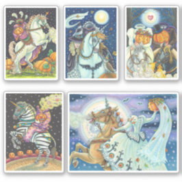 HORSEMAN HORSEWOMAN HALLOWEEN AUFKLEBER
