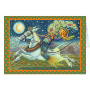 HORSEMAN SCARECROW GREETING CARD Blank