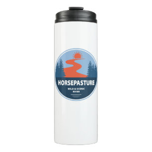 Horsepasta Wild und Landschaftlicher Fluss North C Thermosbecher
