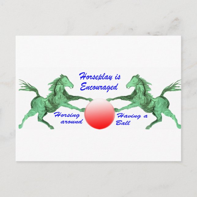 Horseplay wird gefördert postkarte (Vorderseite)