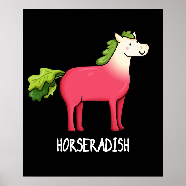 Horseradish Funny Horse Pub Dark BG Poster (Vorne)