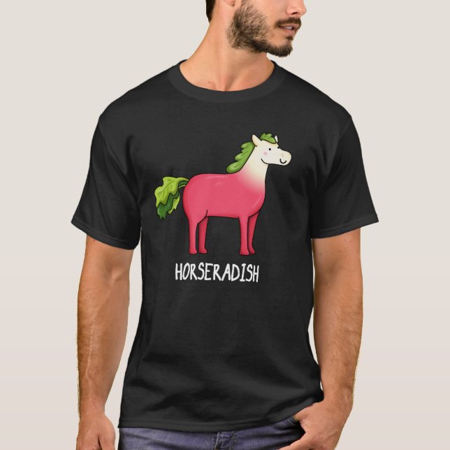 Horseradish Funny Horse Pub Dark BG T-Shirt (Vorderseite)