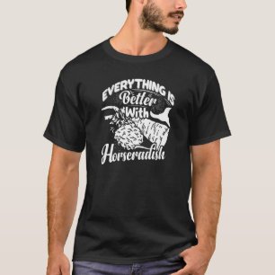 Horseradish Sauce Cream Pflanze Rezept Root Fresh T-Shirt