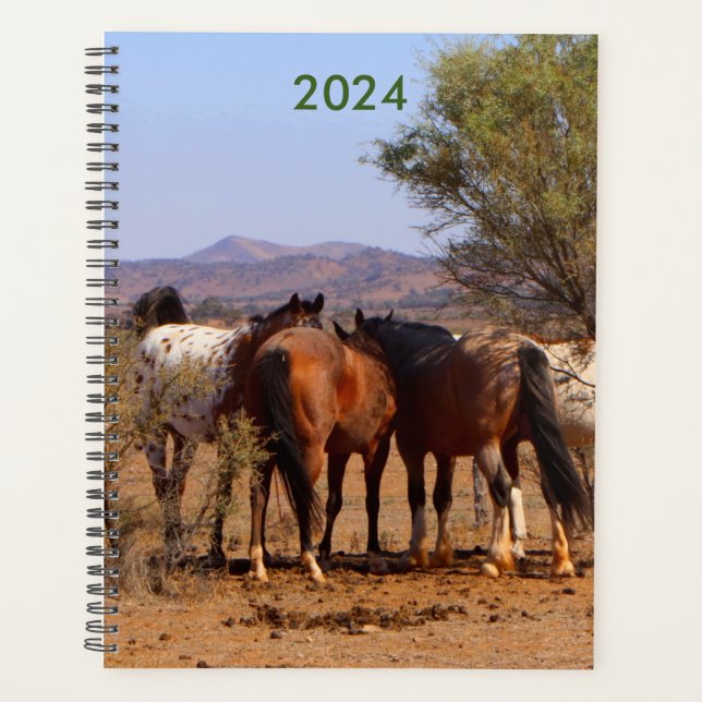Horses chuchotant année planificateur 2024 (Devant)