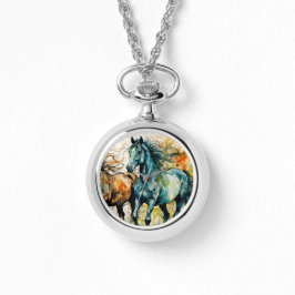 Horses in the Pasture Armbanduhr