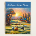Horses on Farm Wildflower Meadow Planer<br><div class="desc">Horse on Farm Wildflower Meadow planner. Beautiful Puzzles,  planners,  notebooks with this design in my stores..  Lots of art in my stores.  Add this art to other products,  add text.  Add farm name Farm Planner,  custom farm planner.</div>