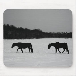 Horses On Snow mpcn Mousepad