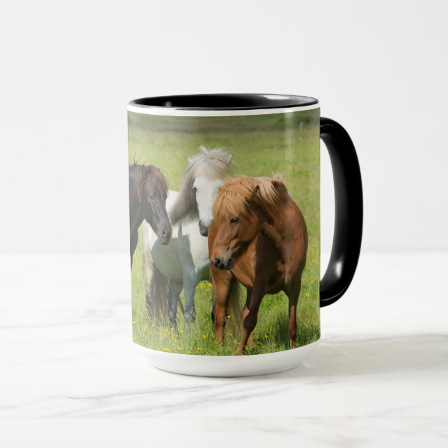 Horses on the Ranch, South Iceland Tasse (VorderseiteRechts)