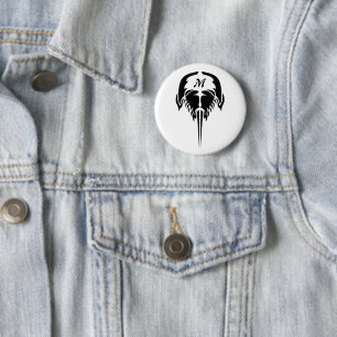 Horseshobkrabbe im Stil der Tribal Tattoo Button