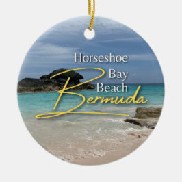 Horseshoe Bay Beach Bermuda Keramik Ornament